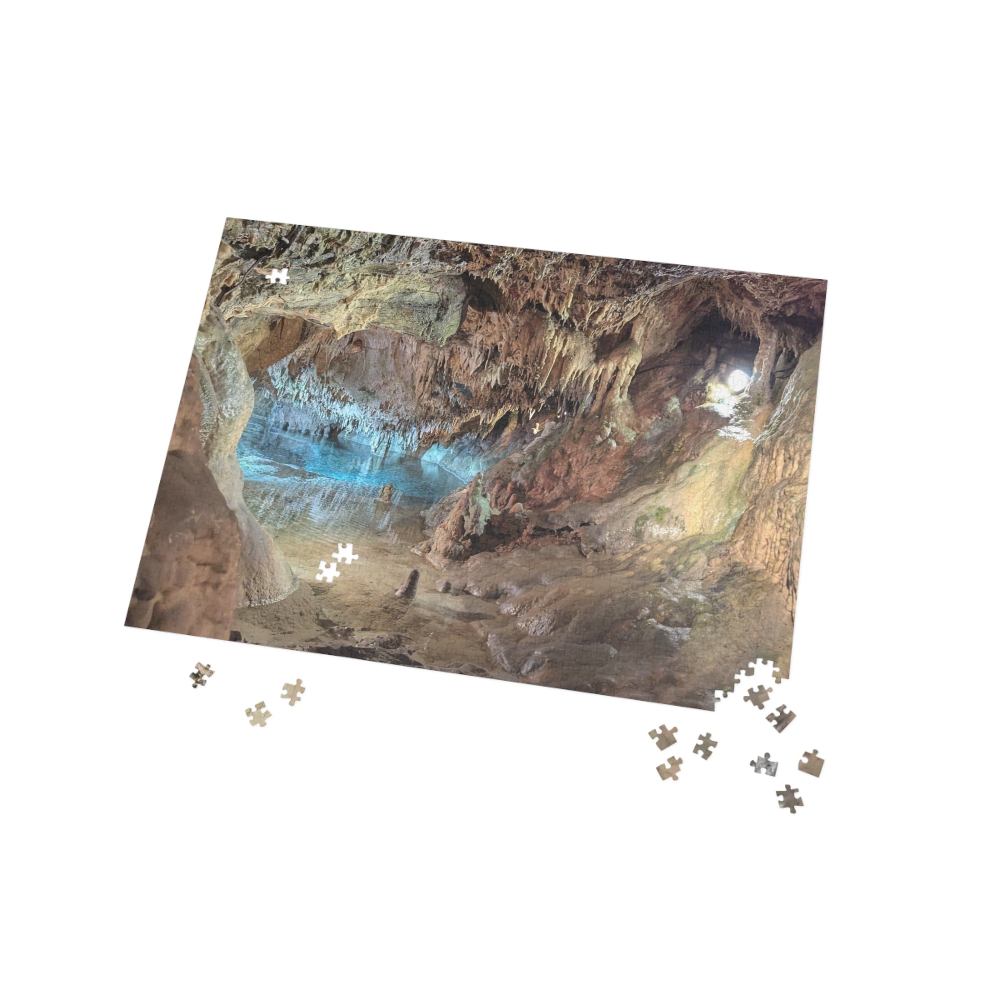 Real photo taken in the Indian Echo Caves in Pennsylvania on Puzzle (96, 252, 500, 1000-Piece)