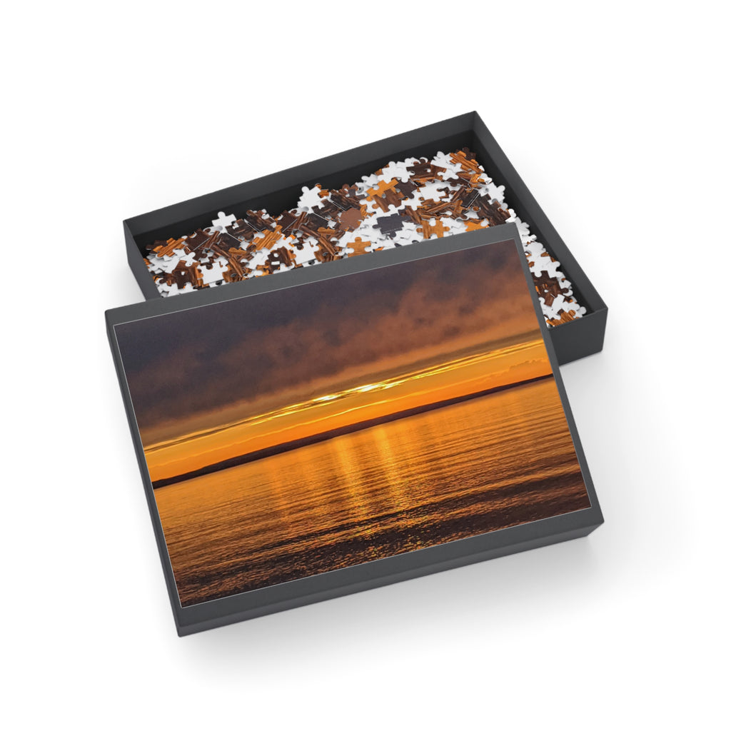 Sunset over a beach in northern Michigan Puzzle (96, 252, 500, 1000-Piece)